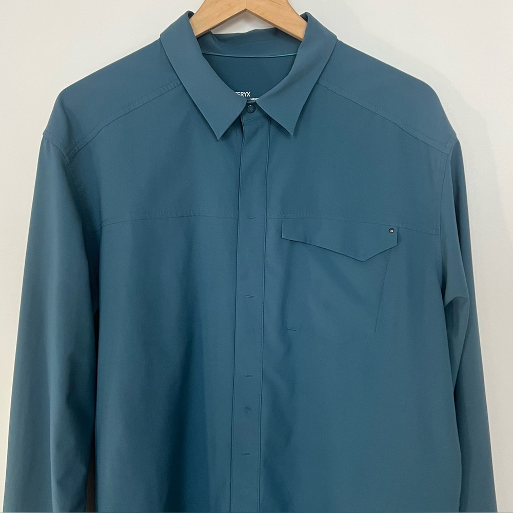 Arc’teryx Skyline Technical Snap Down Shirt Blue … - image 3
